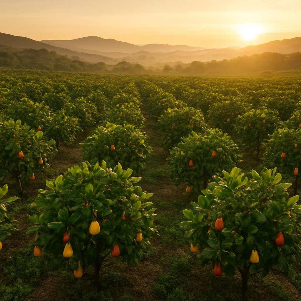 Lush cashew orchard